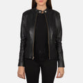 Marvello Quilted Leather Biker Jacket