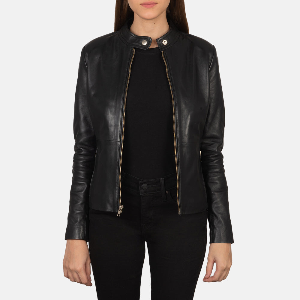 Marvello Quilted Leather Biker Jacket