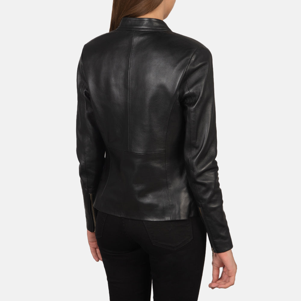 Marvello Quilted Leather Biker Jacket