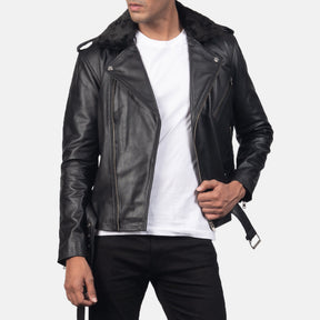 Furton Leather Biker Jacket