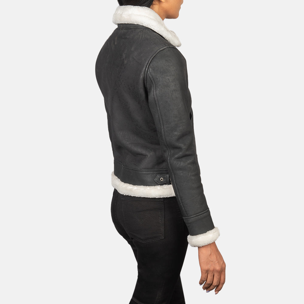 Ardelle Shearling-Lined Bomber Leather Jacket