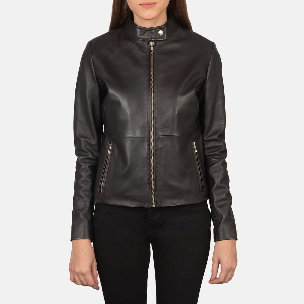 Marvello Quilted Leather Biker Jacket