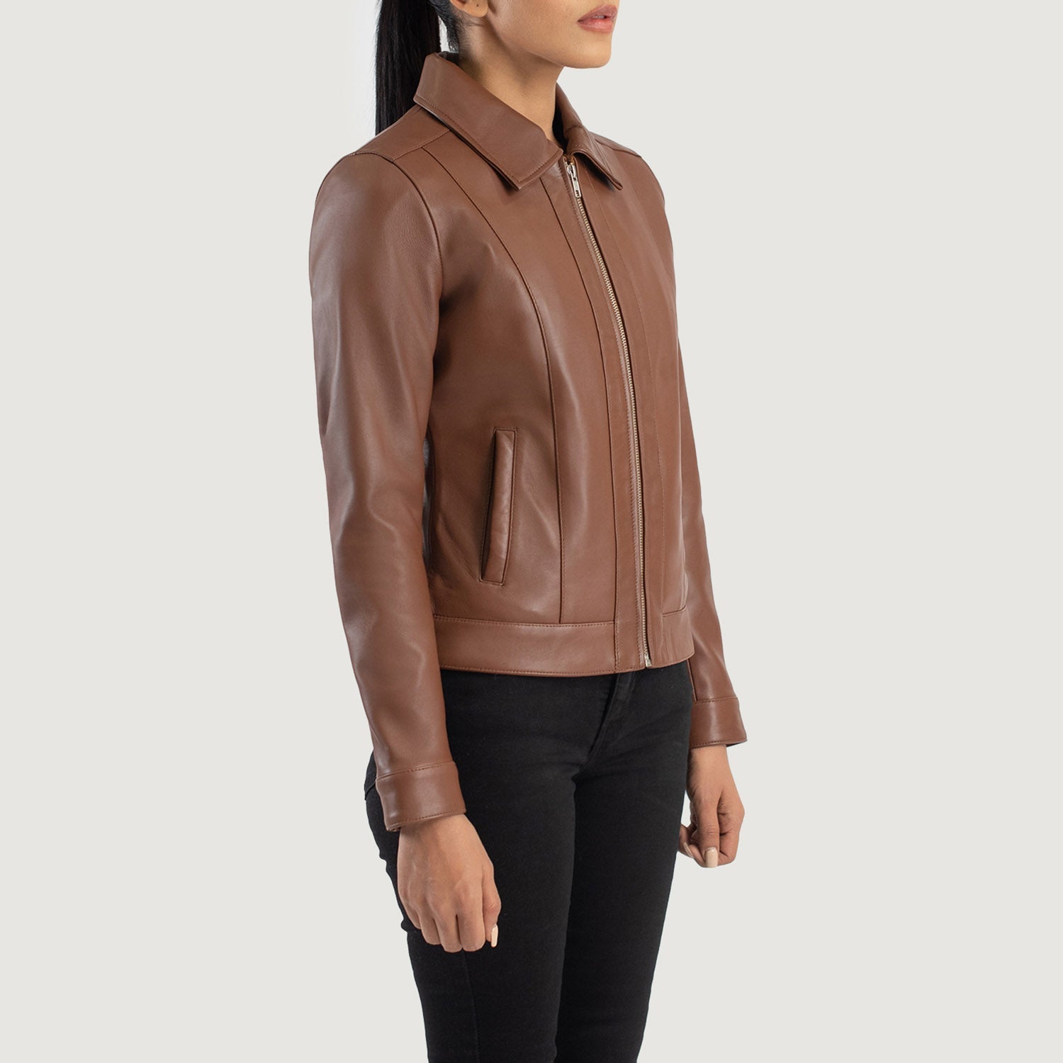 Arden Classic Collar Leather Jacket