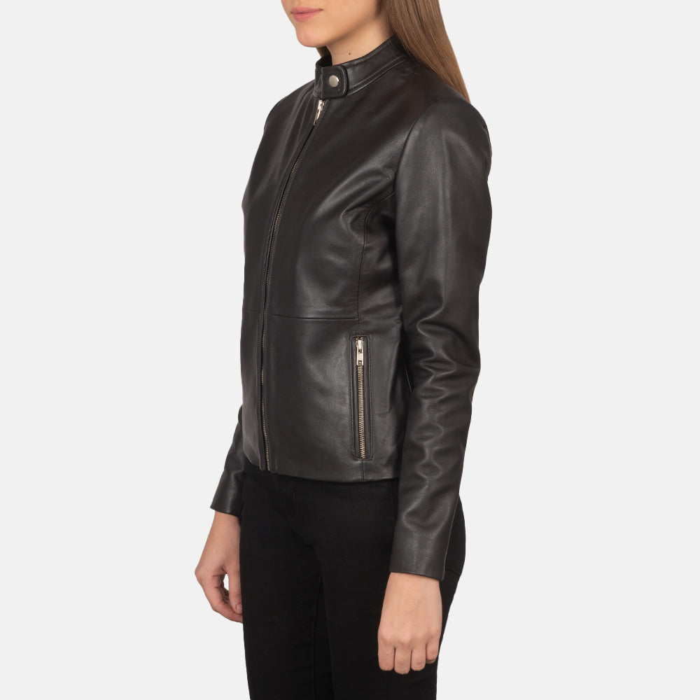 Marvello Quilted Leather Biker Jacket