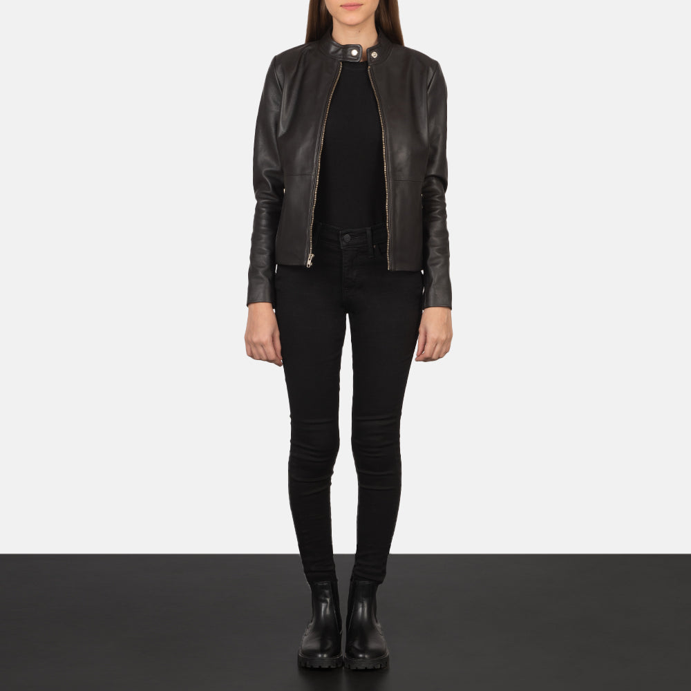 Marvello Quilted Leather Biker Jacket