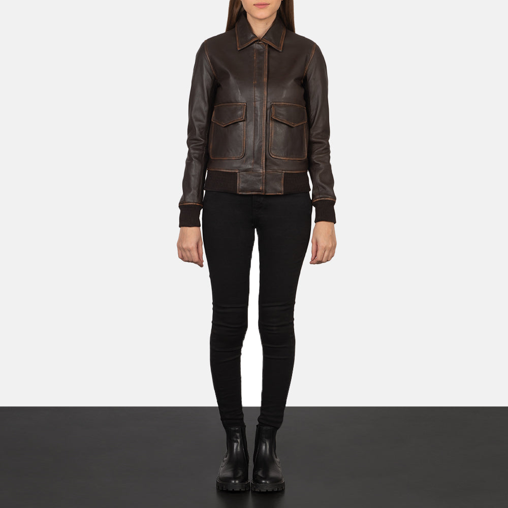 Aviara Heritage Leather Bomber Jacket