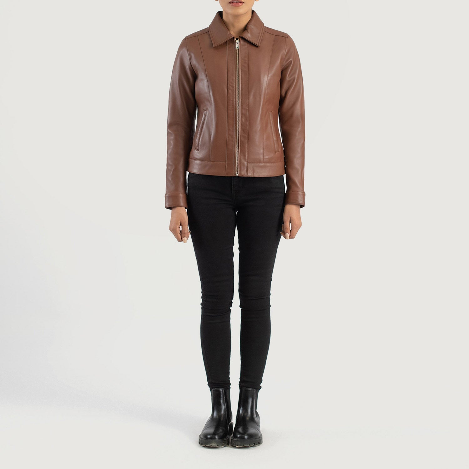 Arden Classic Collar Leather Jacket