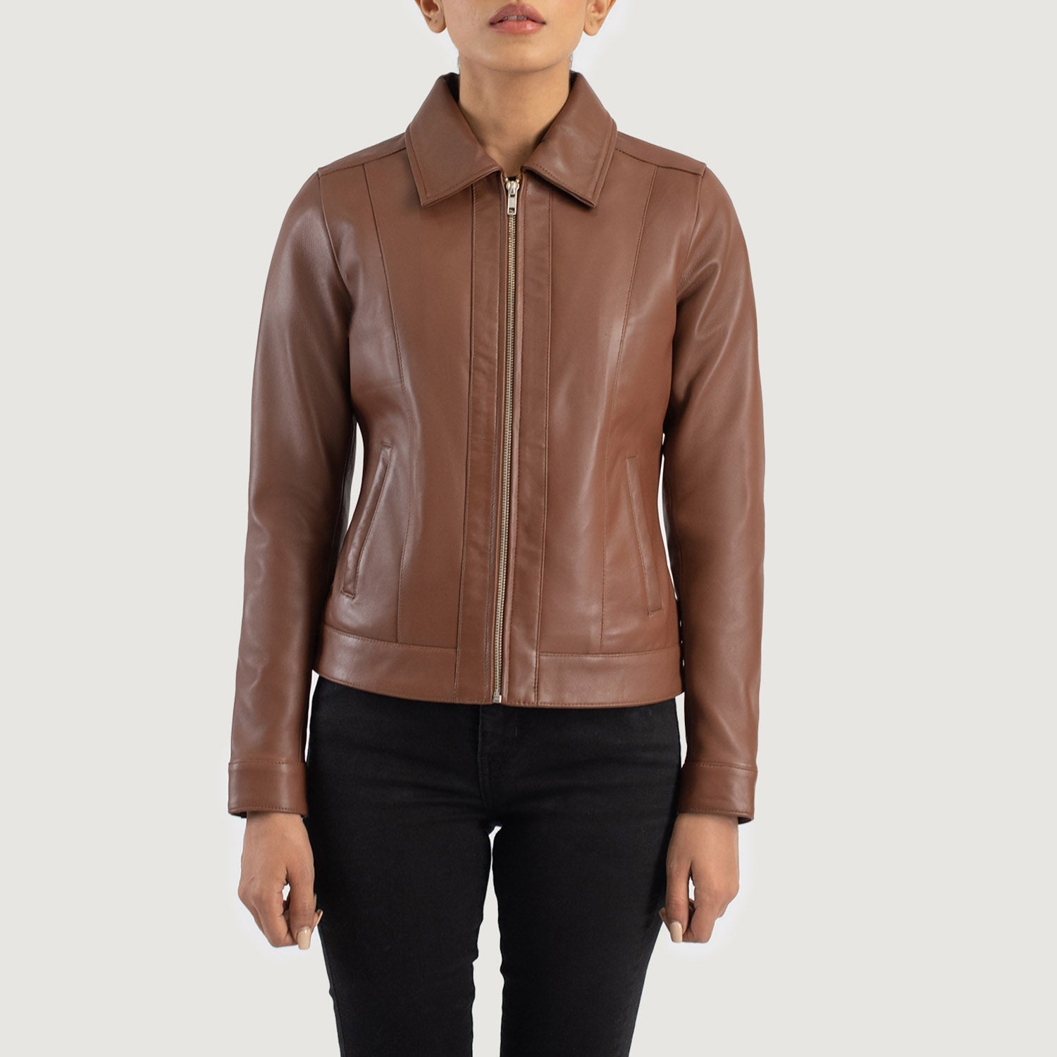 Arden Classic Collar Leather Jacket