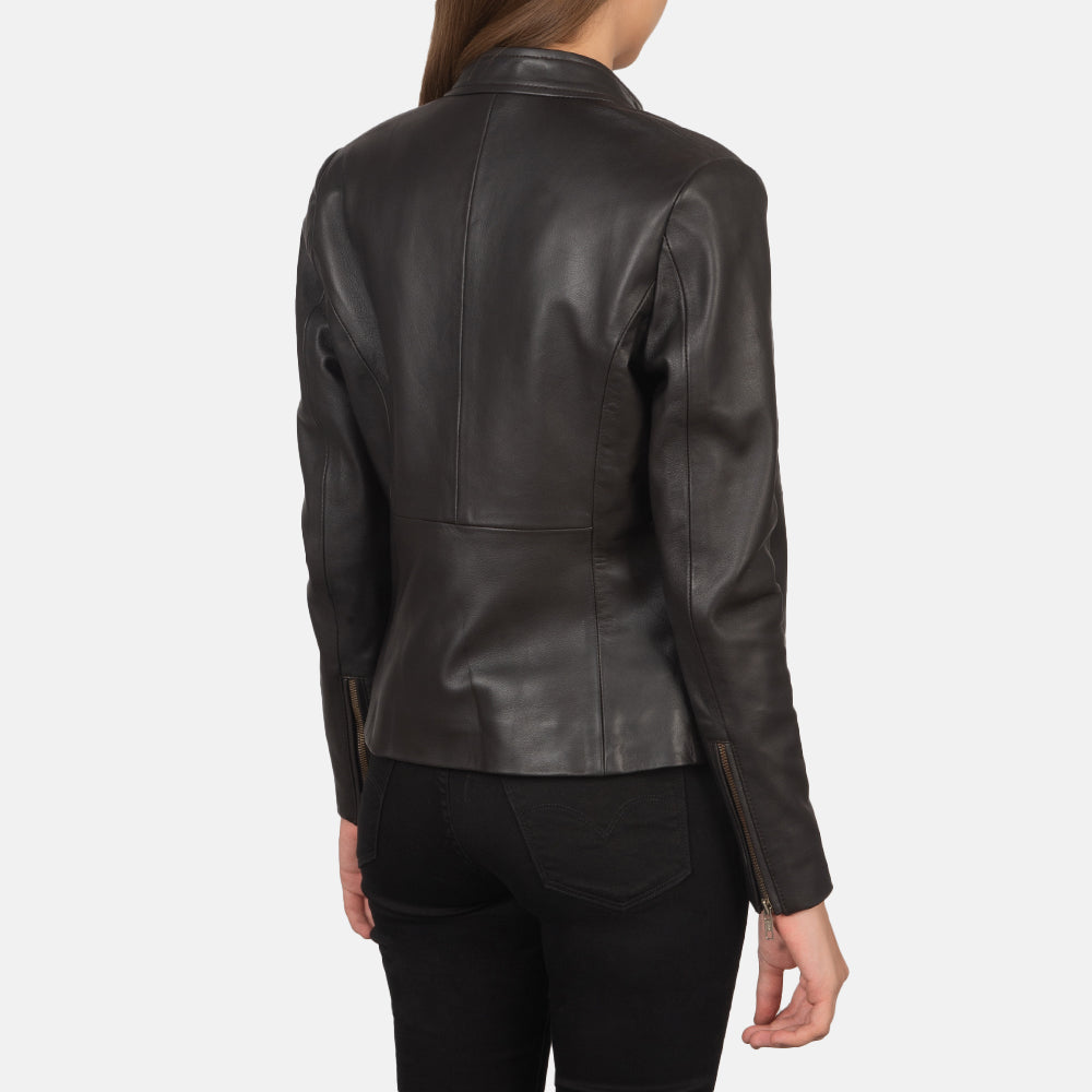 Marvello Quilted Leather Biker Jacket