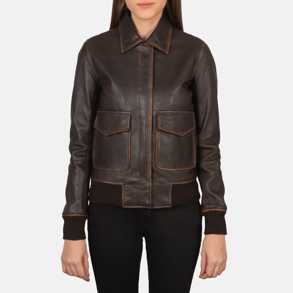 Aviara Heritage Leather Bomber Jacket