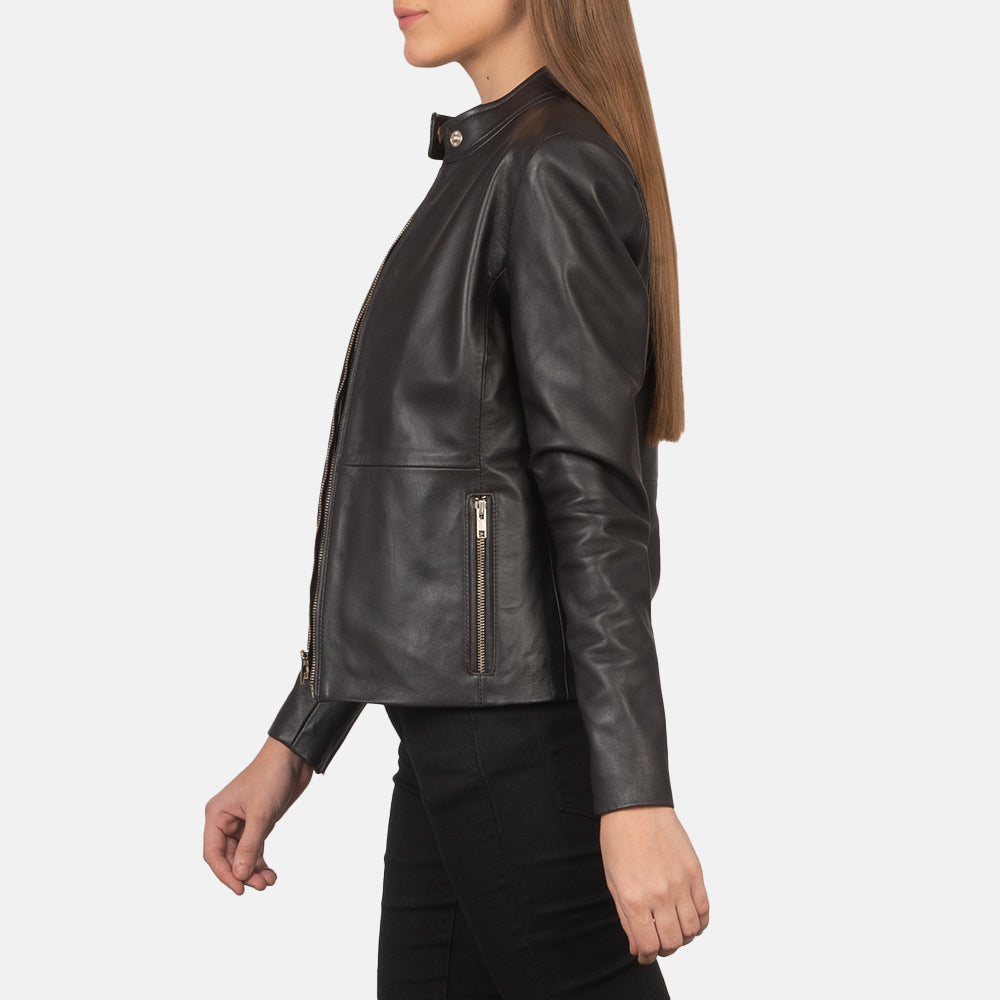 Marvello Quilted Leather Biker Jacket