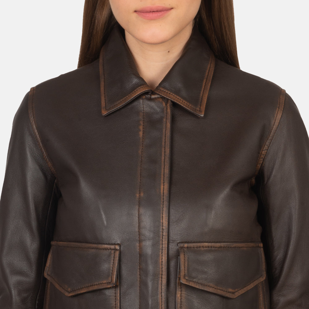Aviara Heritage Leather Bomber Jacket