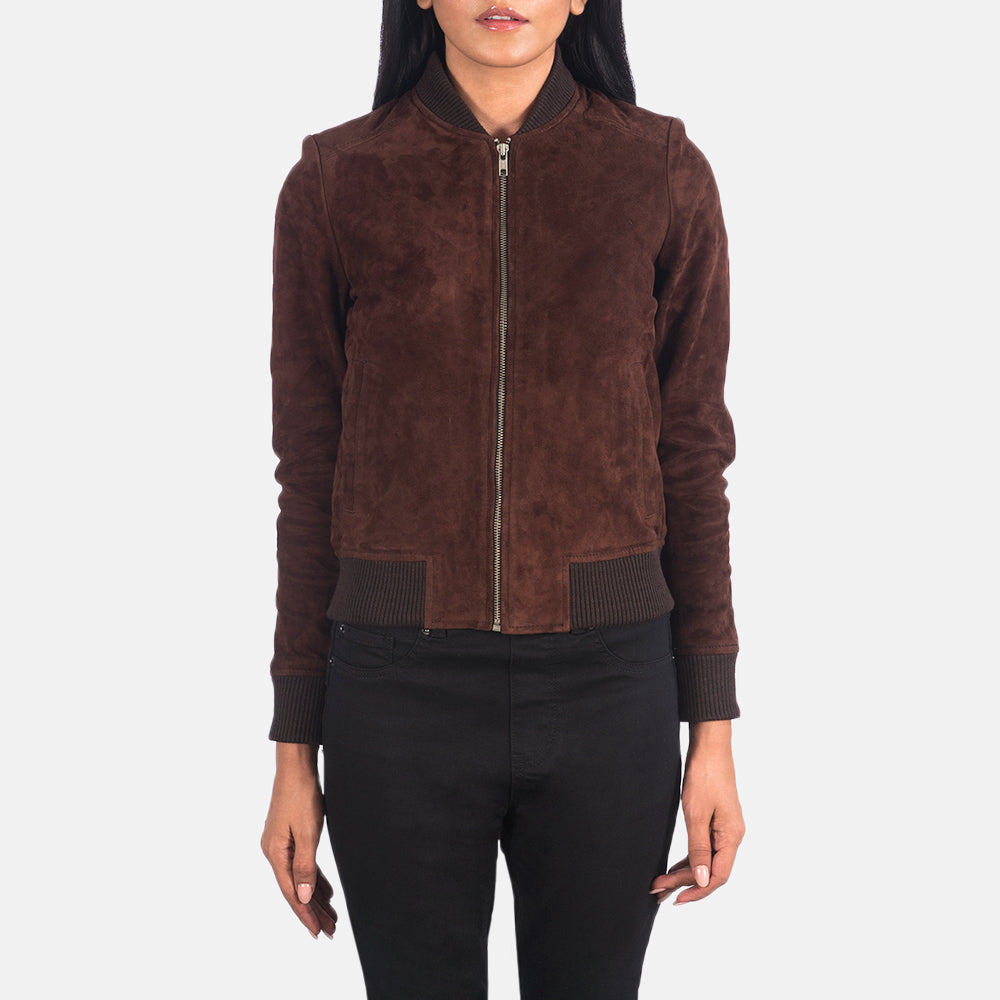 Aero Luxe Varsity Leather Bomber Jacket