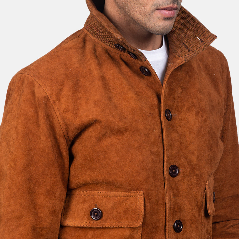 Riverton Suede Leather Bomber Jacket