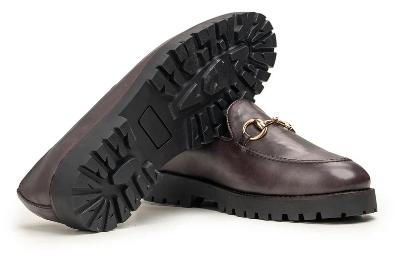 Tervon Brown Leather Loafers