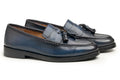Rogan Navy Leather Loafers
