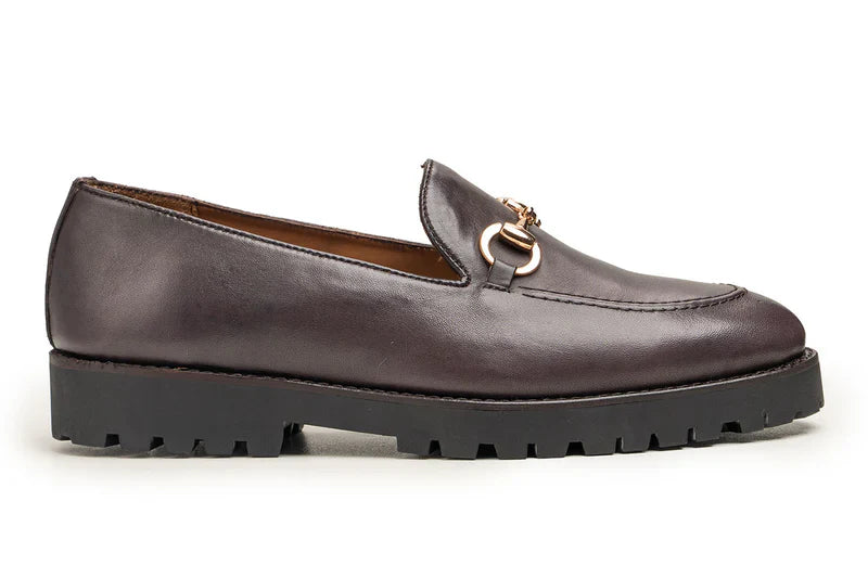 Tervon Brown Leather Loafers
