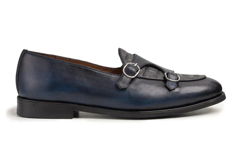 Marzano Navy Leather Loafers