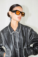 Varelle Boxy Distressed Grey Leather Jacket