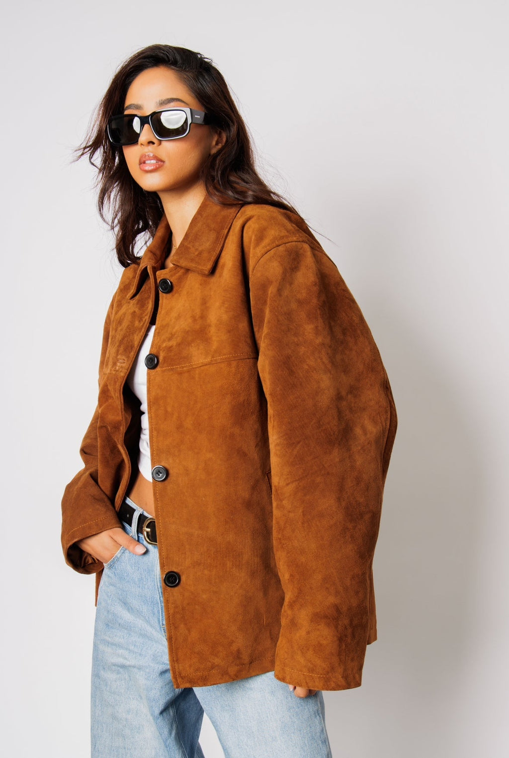 Jude Caramel Suede Jacket