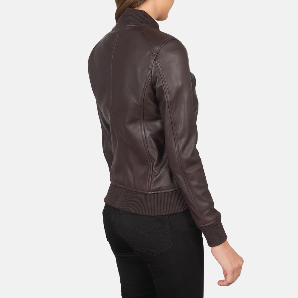 Aero Luxe Varsity Leather Bomber Jacket