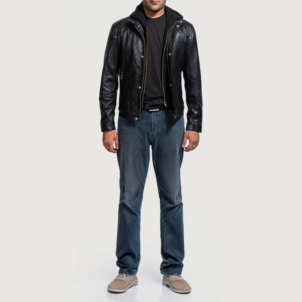 Highland Hooded Leather Jacket
