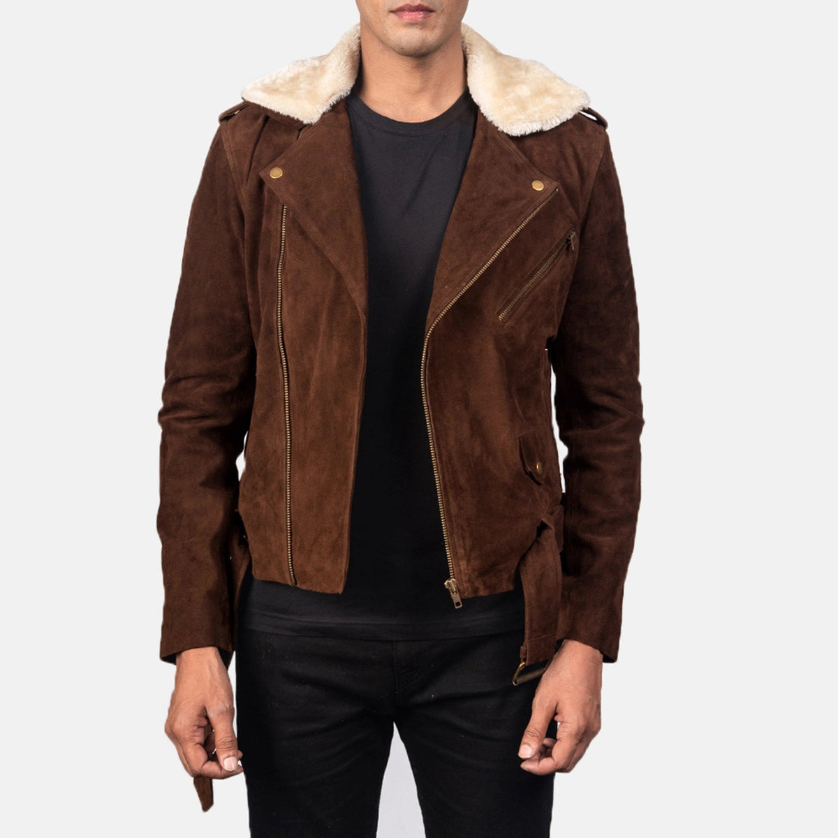 Furton Leather Biker Jacket