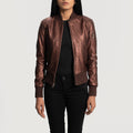 Alden Maroon Varsity Bomber Jacket