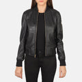 Ava Heritage Leather Flight Bomber Jacket