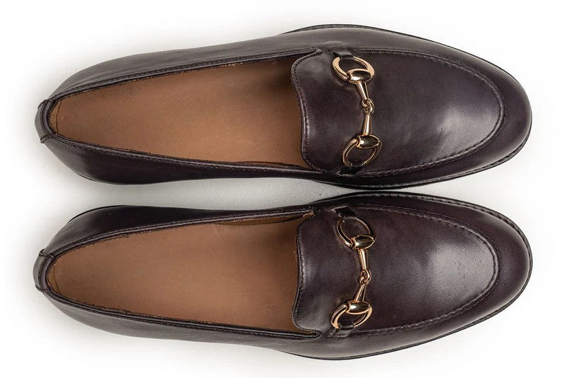 Tervon Brown Leather Loafers