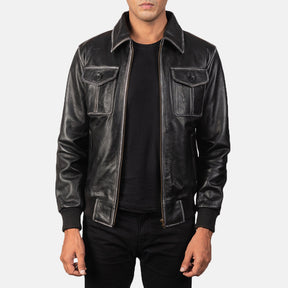 Maverick Classic Leather Bomber Jacket