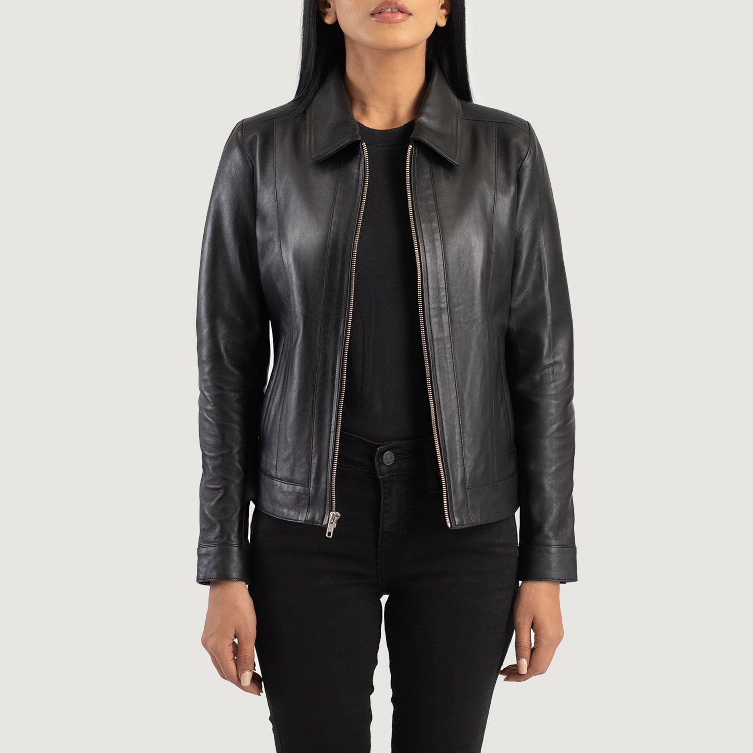 Arden Classic Collar Leather Jacket
