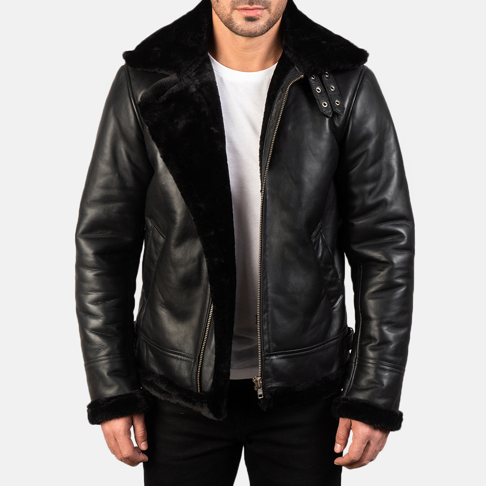 Avalon B-3 Shearling Leather Bomber Jacket