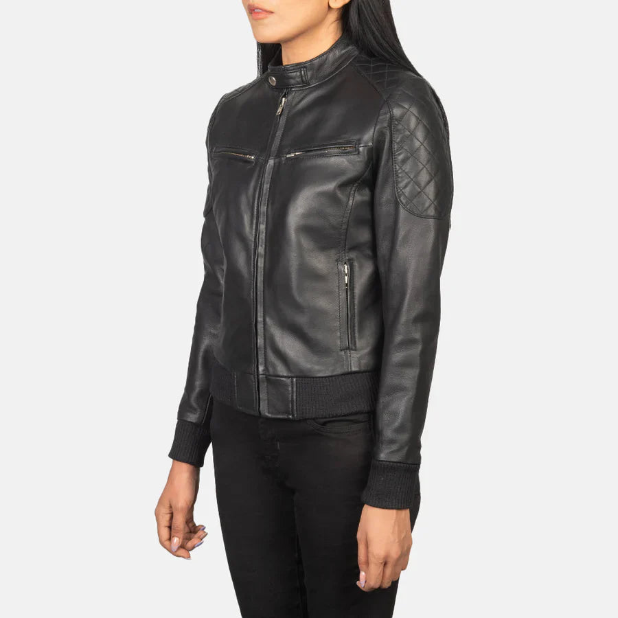 Zenna Classic Leather Bomber Jacket