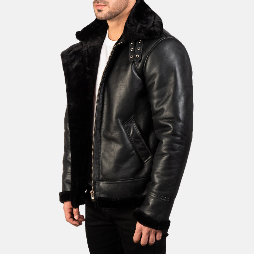 Avalon B-3 Shearling Leather Bomber Jacket