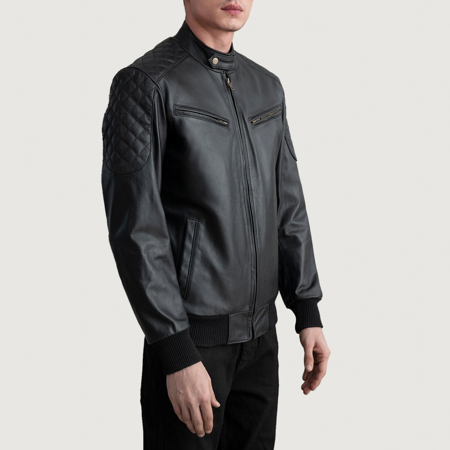 Langford Leather Bomber Jacket