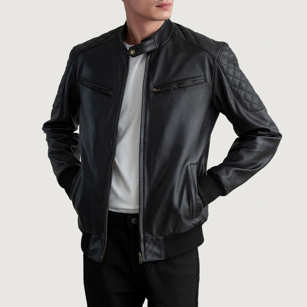 Langford Leather Bomber Jacket
