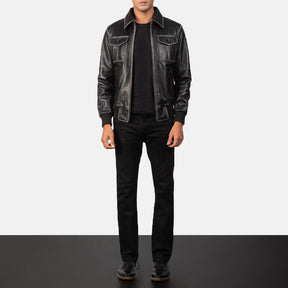 Maverick Classic Leather Bomber Jacket