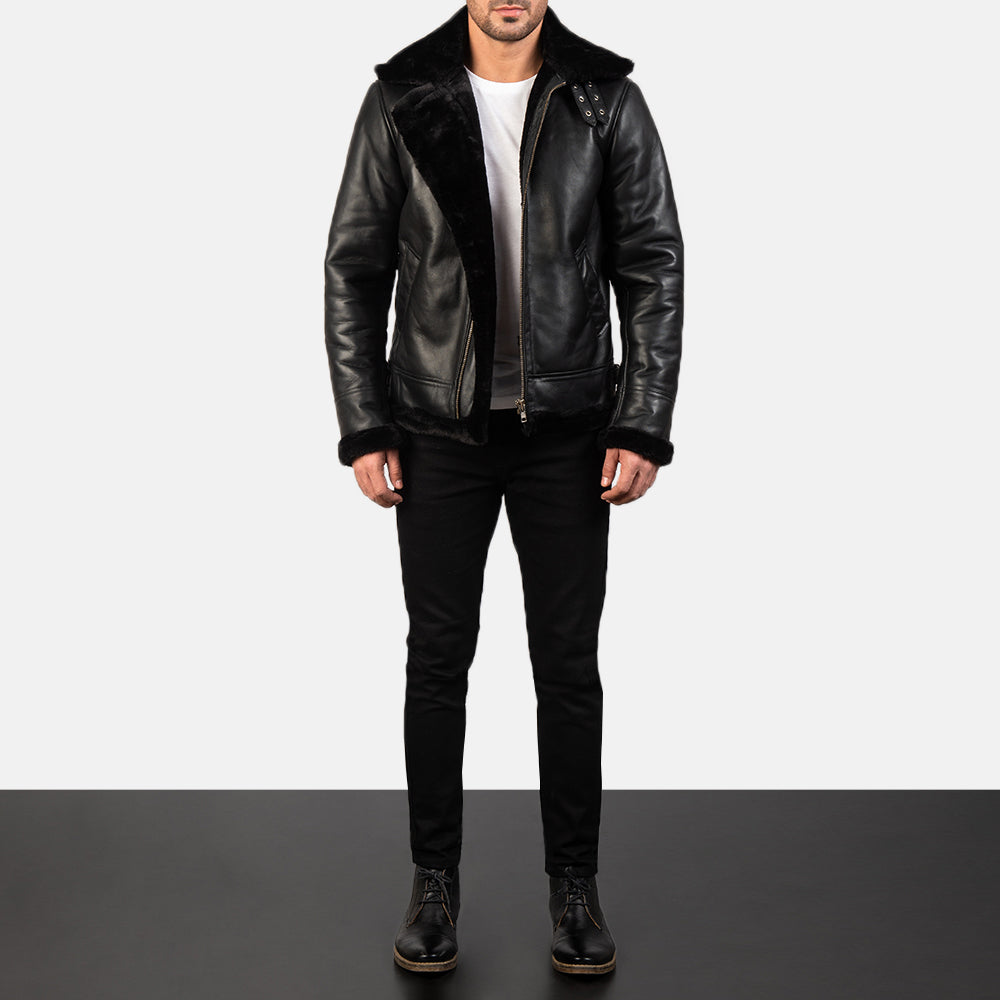 Avalon B-3 Shearling Leather Bomber Jacket
