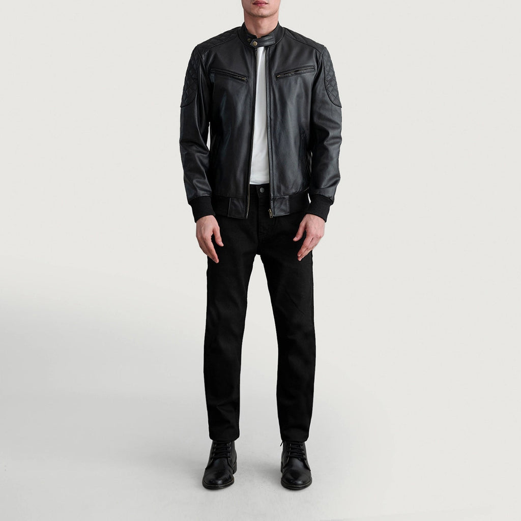 Langford Leather Bomber Jacket