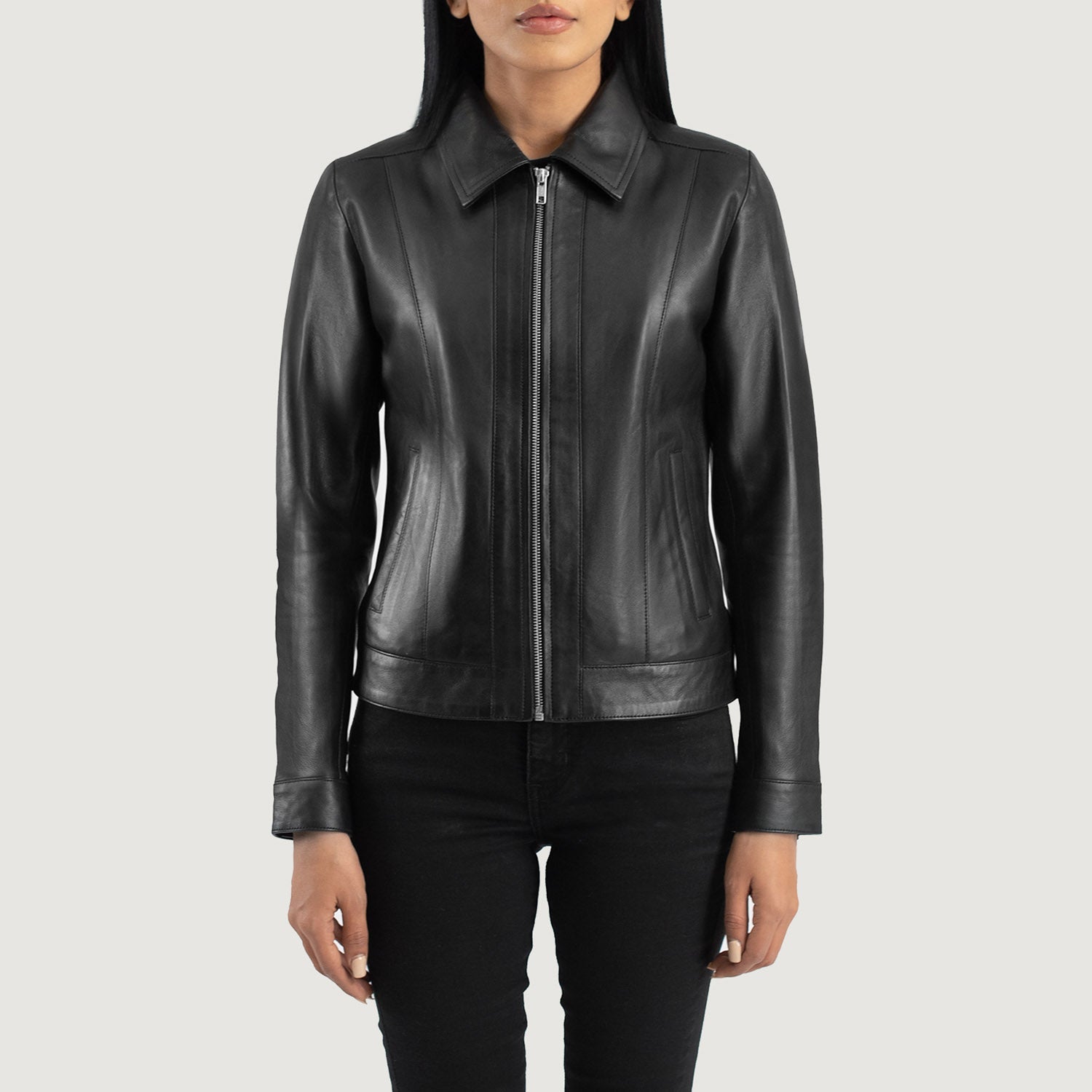 Arden Classic Collar Leather Jacket