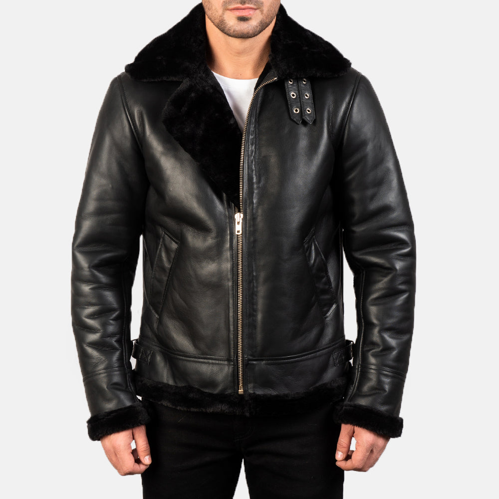 Avalon B-3 Shearling Leather Bomber Jacket