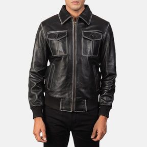 Maverick Classic Leather Bomber Jacket