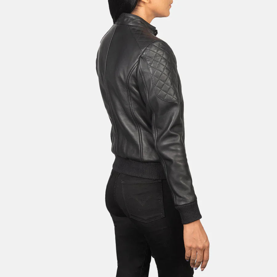 Zenna Classic Leather Bomber Jacket
