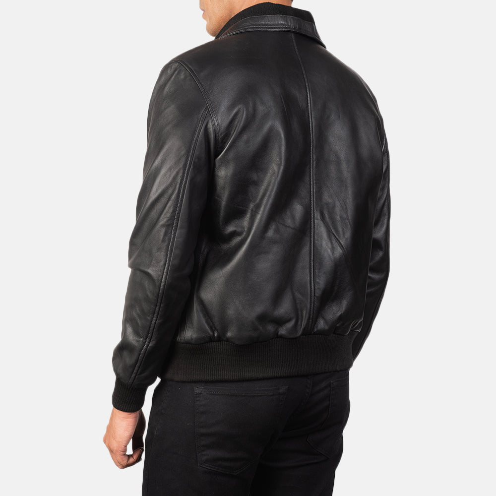 AeroMax Classic Leather Bomber Jacket