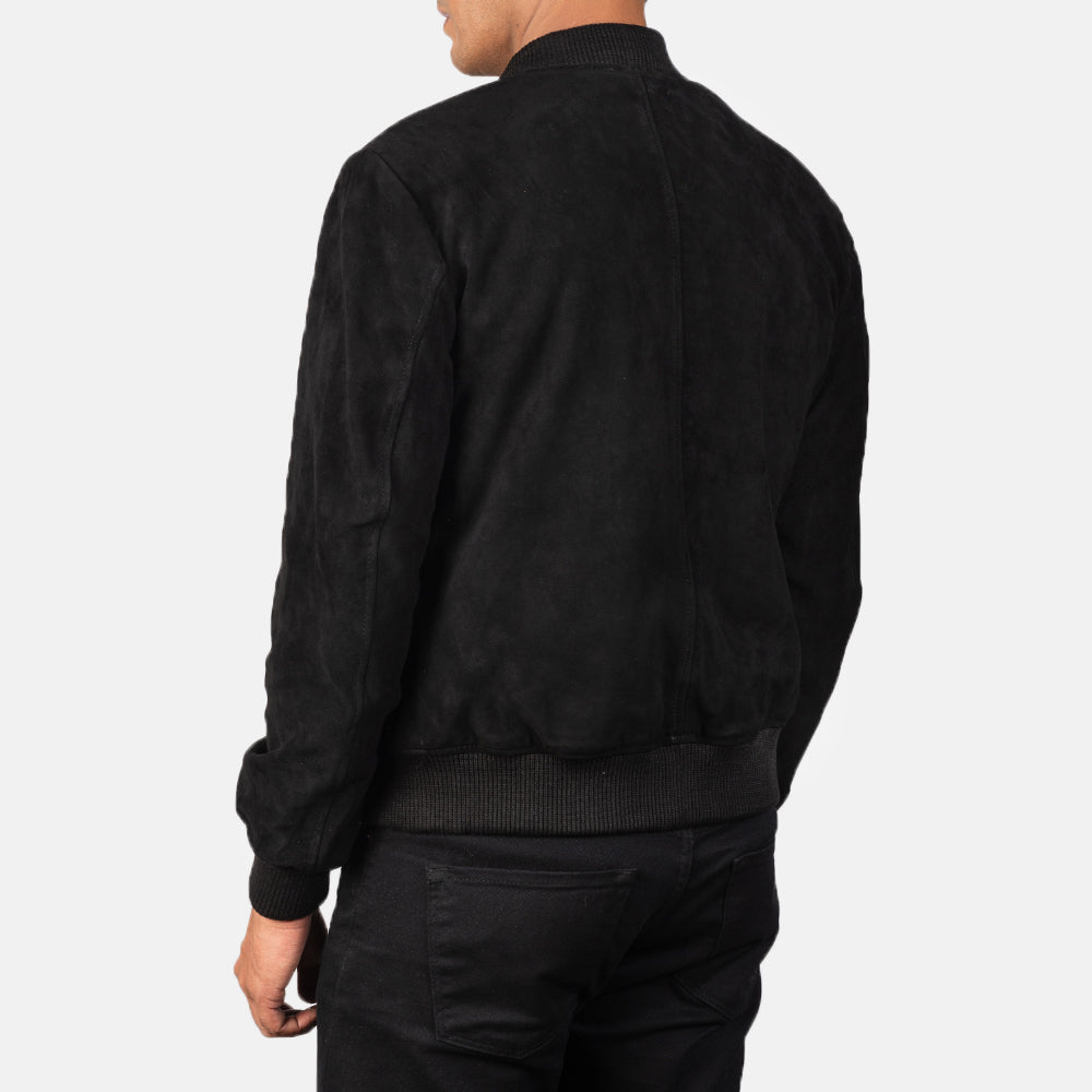 Preston Suede Leather Bomber Jacket