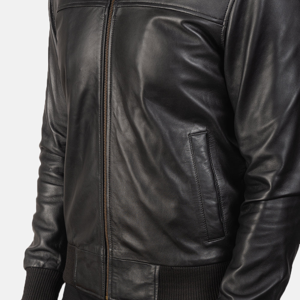 AeroMax Classic Leather Bomber Jacket