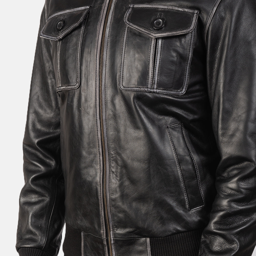 Maverick Classic Leather Bomber Jacket