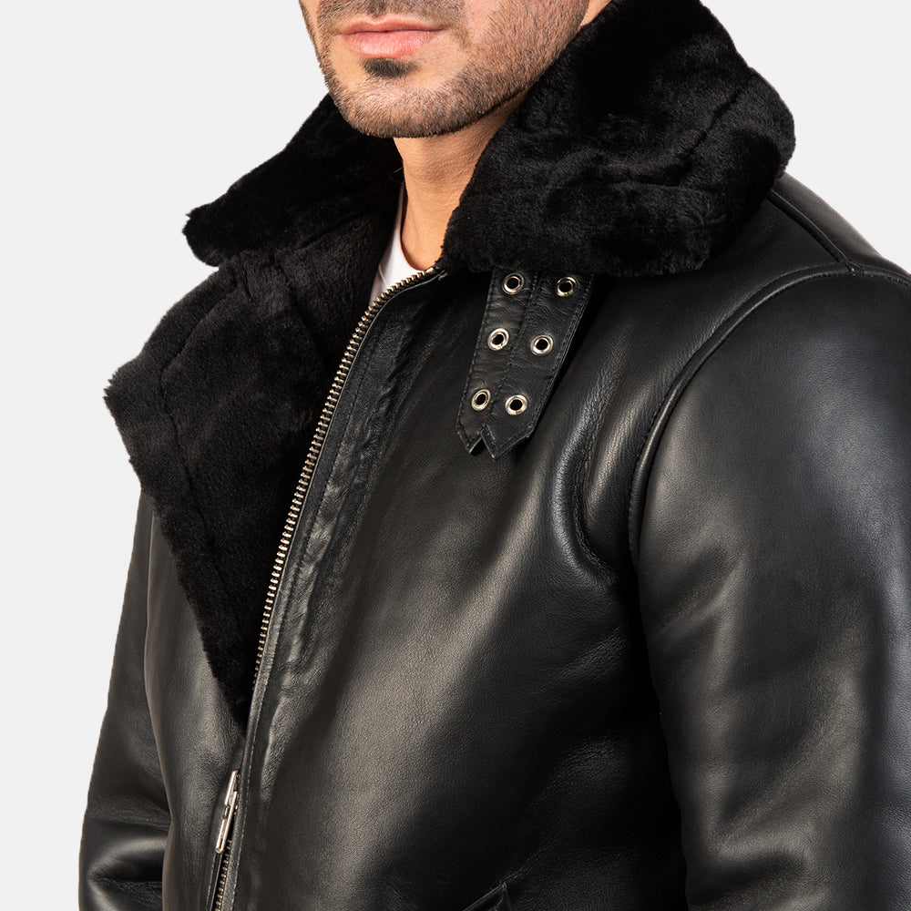 Avalon B-3 Shearling Leather Bomber Jacket
