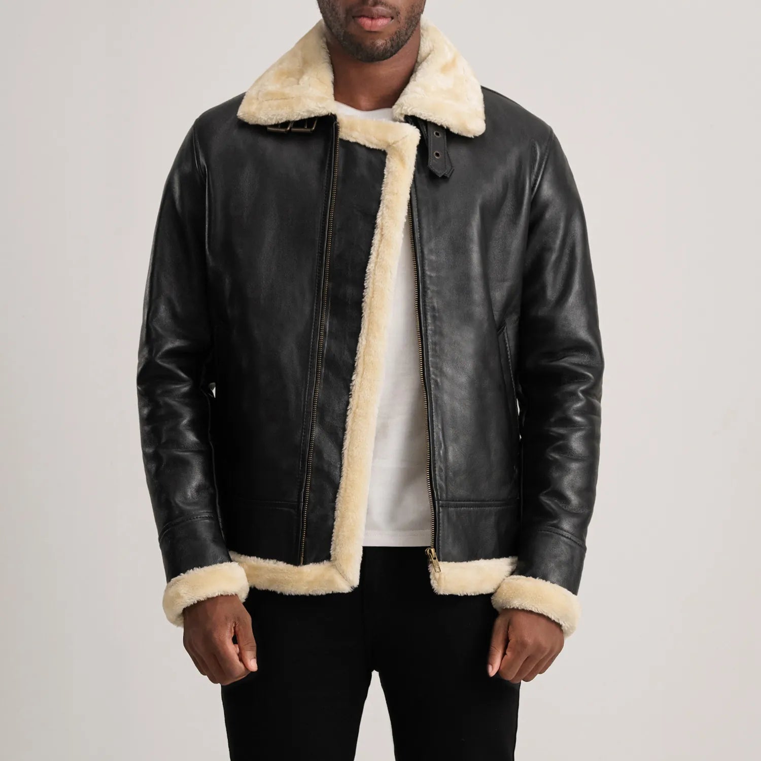 Avalon B-3 Shearling Leather Bomber Jacket